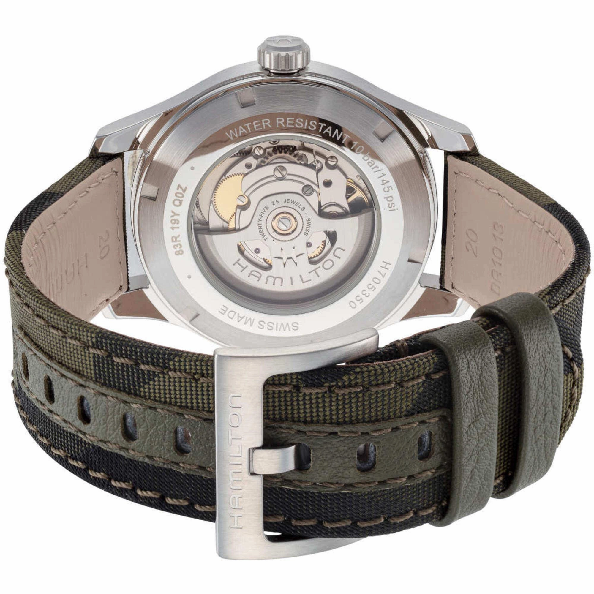 Hamilton Men's Watch - Khaki Field Automatic Green Dial Textile Strap | H70535061