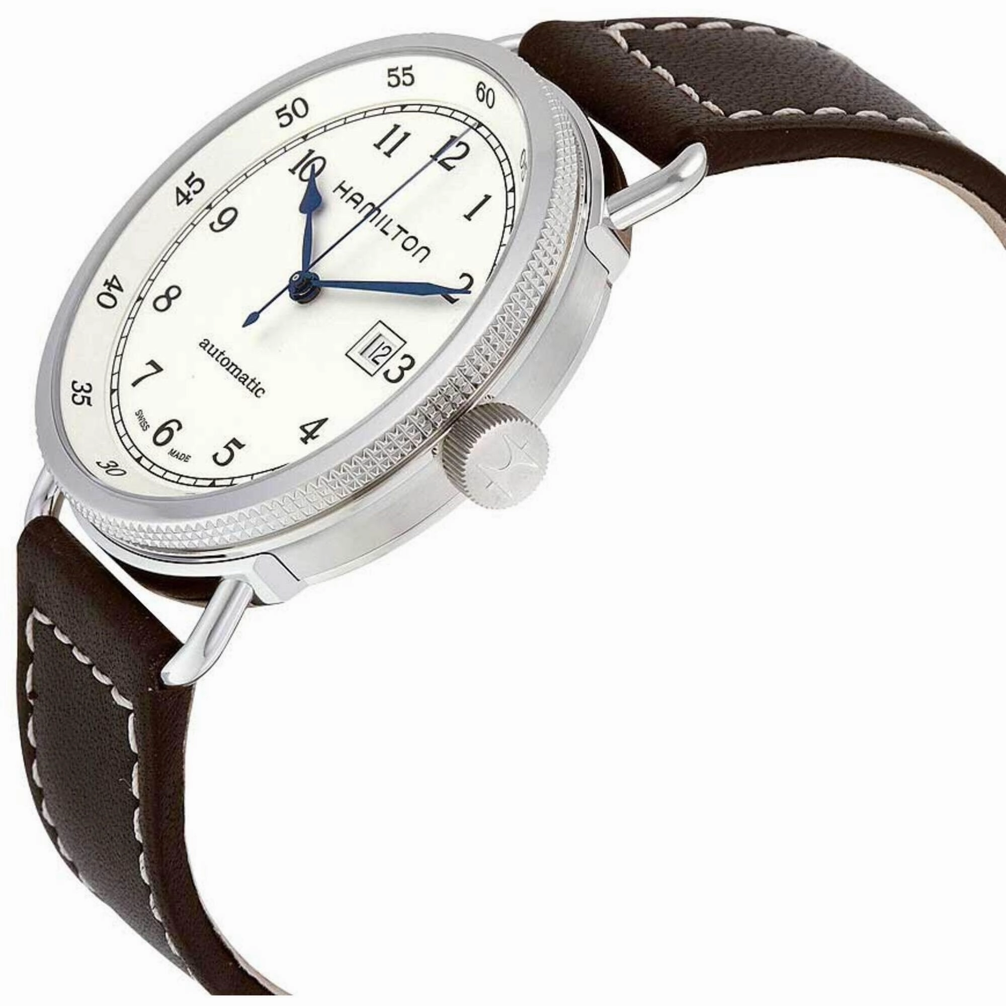 Hamilton Men's Watch - Khaki Navy Pioneer Automatic Brown Leather Strap | H77715553
