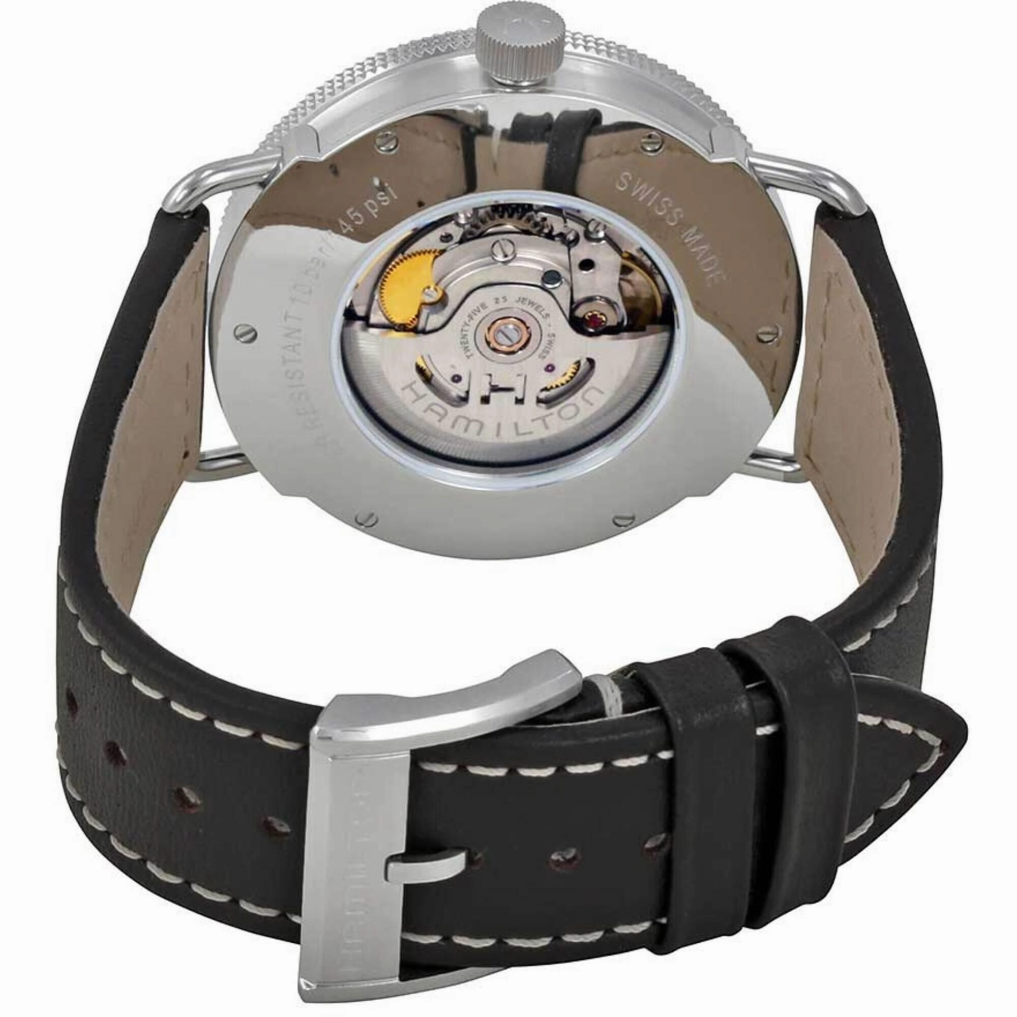 Hamilton Men's Watch - Khaki Navy Pioneer Automatic Brown Leather Strap | H77715553