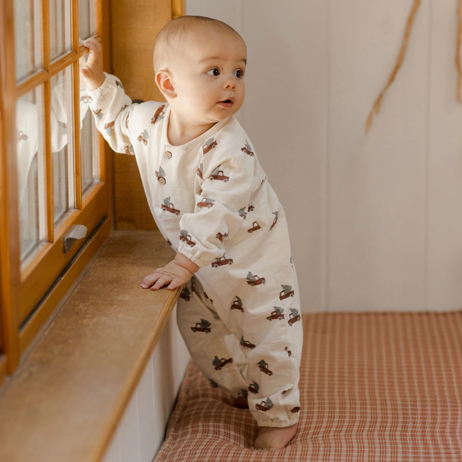 Henley Jumpsuit - Trucks - Natural - FINAL SALE