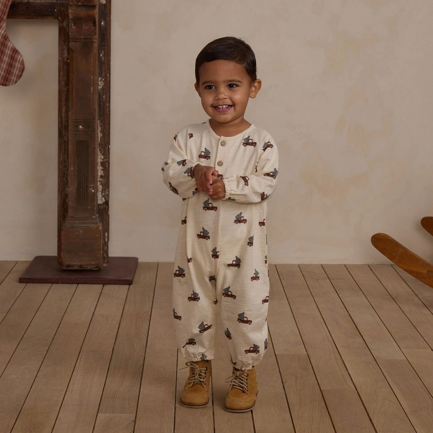 Henley Jumpsuit - Trucks - Natural - FINAL SALE