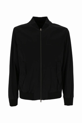 Herno Ribbed Detailed Zipped Bomber Jacket