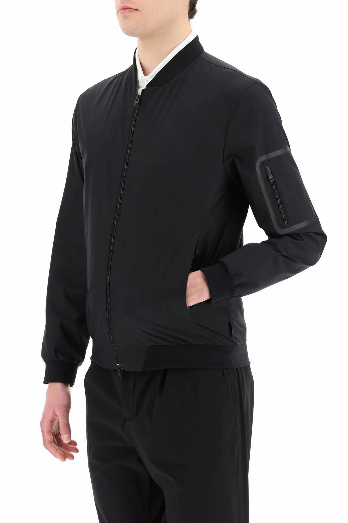Herno Zip-Up Long-Sleeved Bomber Jacket