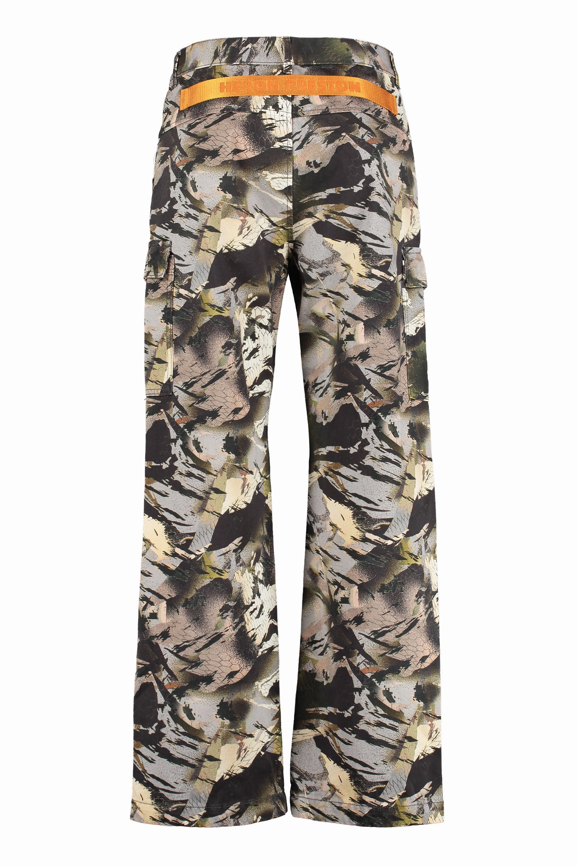 Heron Preston Camouflage Printed Straight Leg Cargo Pants