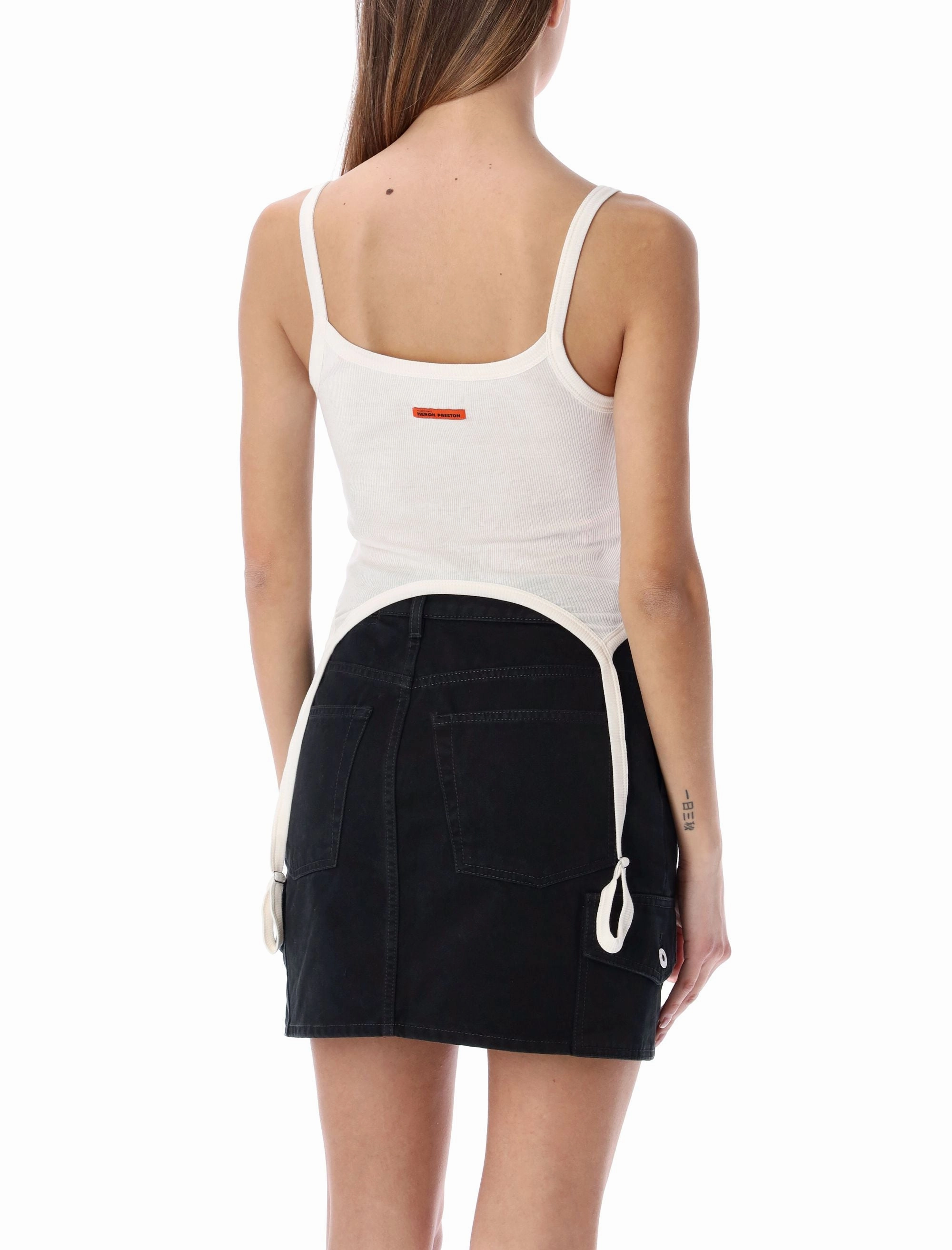 Heron Preston Logo Patch Suspender-Strap Tank Top