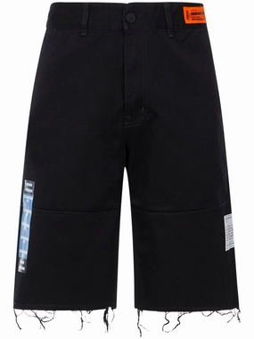 Heron Preston Logo Printed Denim Shorts