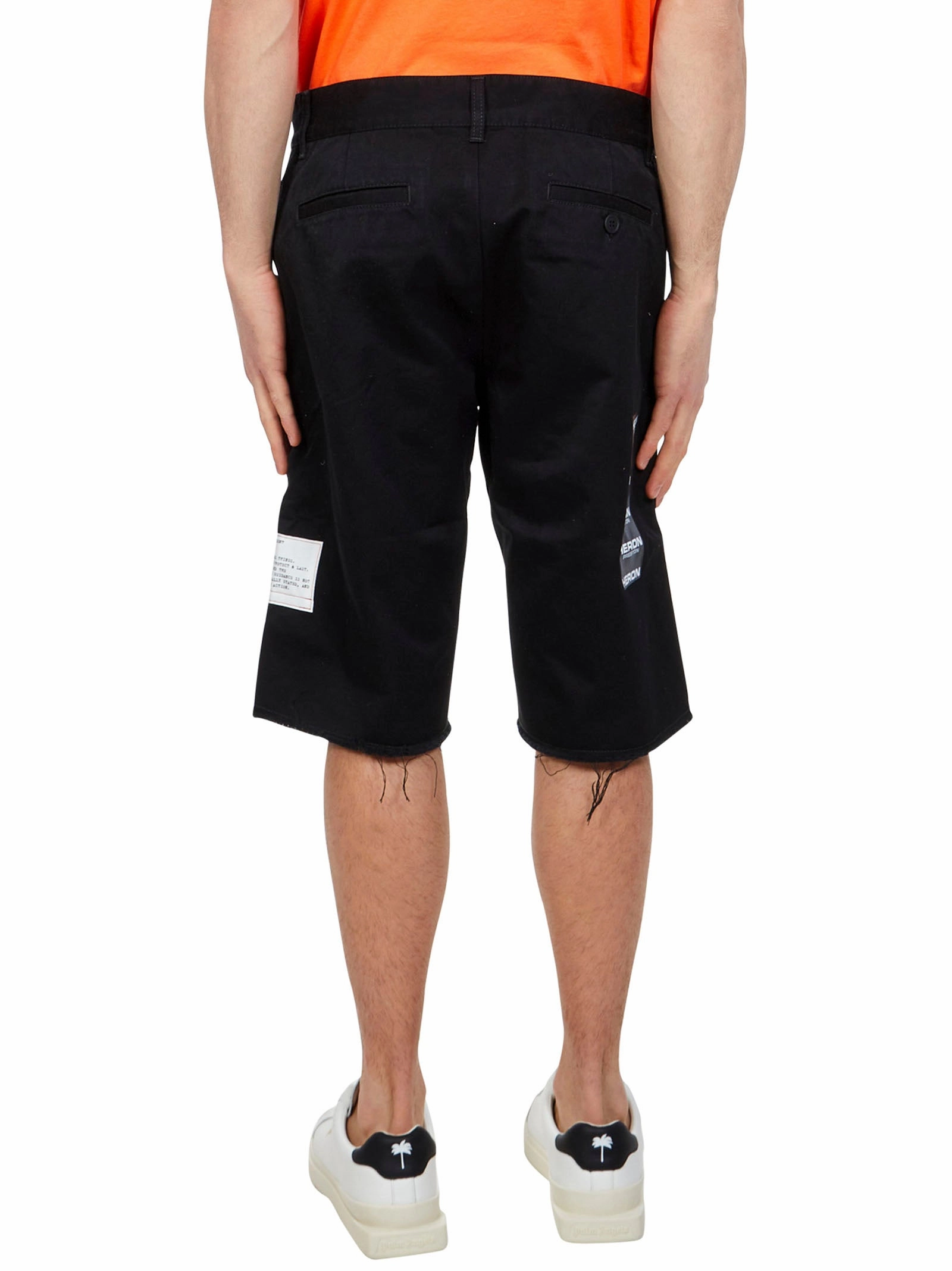 Heron Preston Logo Printed Denim Shorts