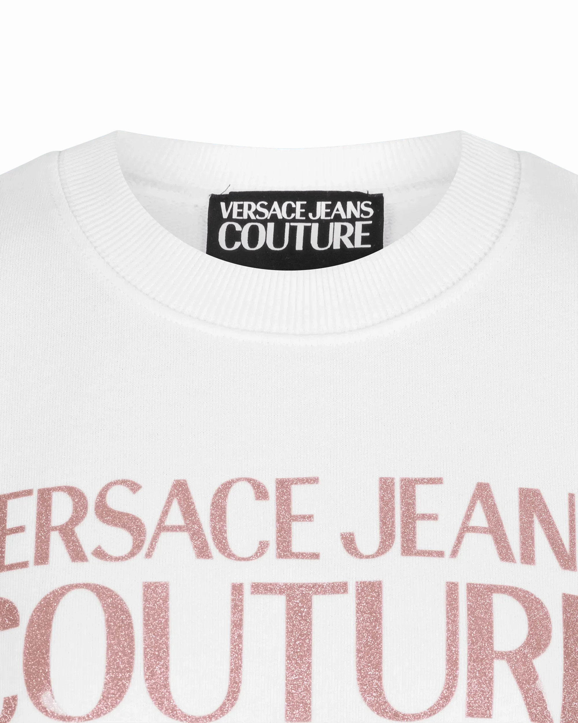 High-Low Hem Institutional Logo Print Sweatshirt