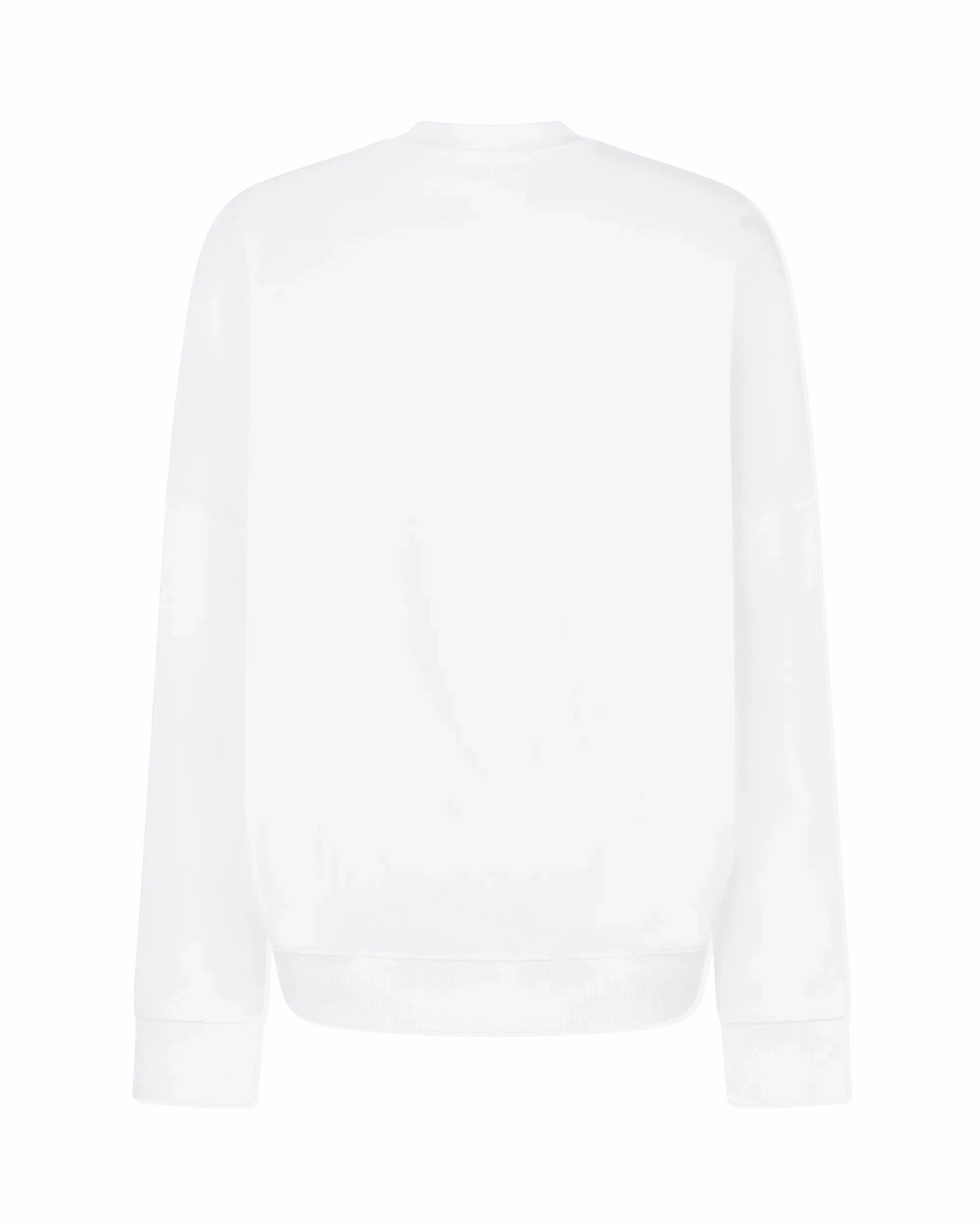 High-Low Hem Institutional Logo Print Sweatshirt