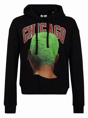 Ih Nom Uh Nit Chicago Graphic Printed Drawstring Hoodie