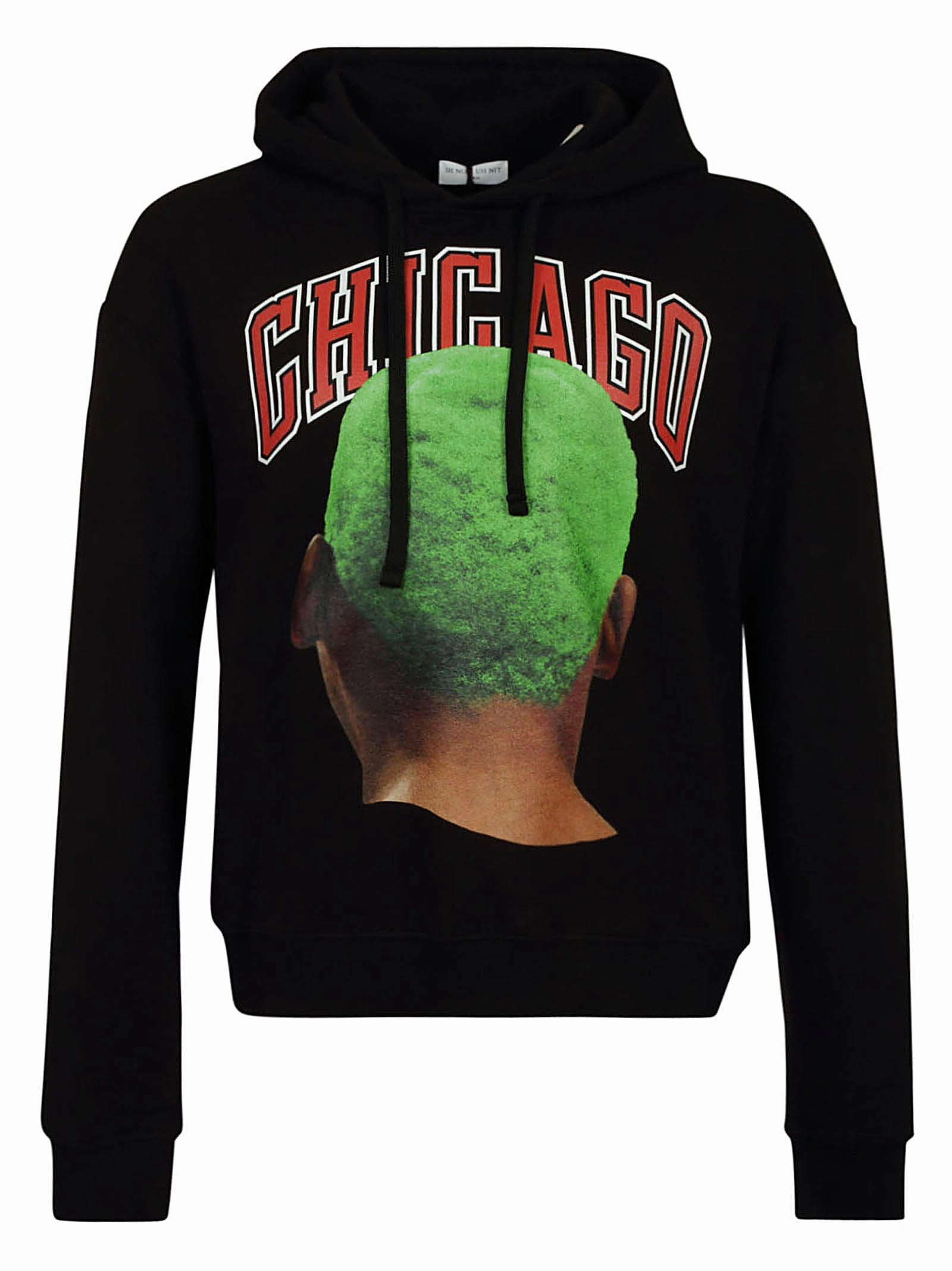 Ih Nom Uh Nit Chicago Graphic Printed Drawstring Hoodie