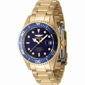 Invicta Men's Quartz Watch - Pro Diver Blue Dial Yellow Gold Bracelet | 8937OB