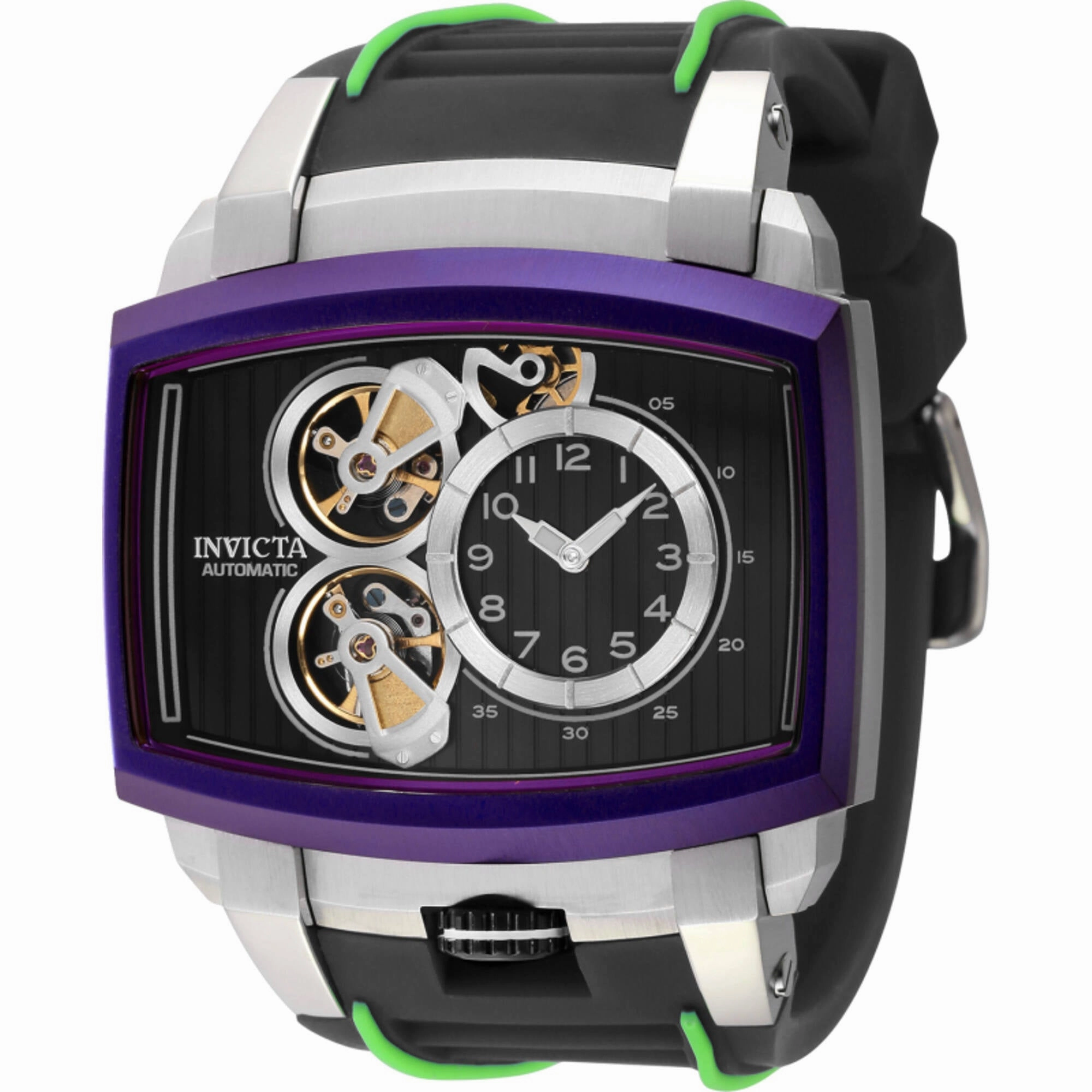 Invicta Men's Watch - Akula Automatic Gunmetal Open Heart Dial Silicone Strap | 41699
