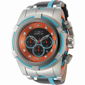 Invicta Men's Watch - Bolt Zeus Quartz Chronograph Black and Orange Dial Strap | 43785