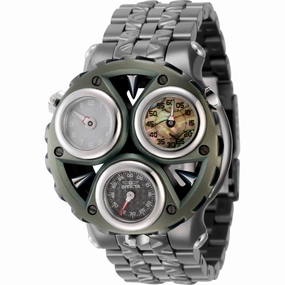 Invicta Men's Watch - Cerberus Tri Time Mint, Silver Tone, Titanium Case | 44596