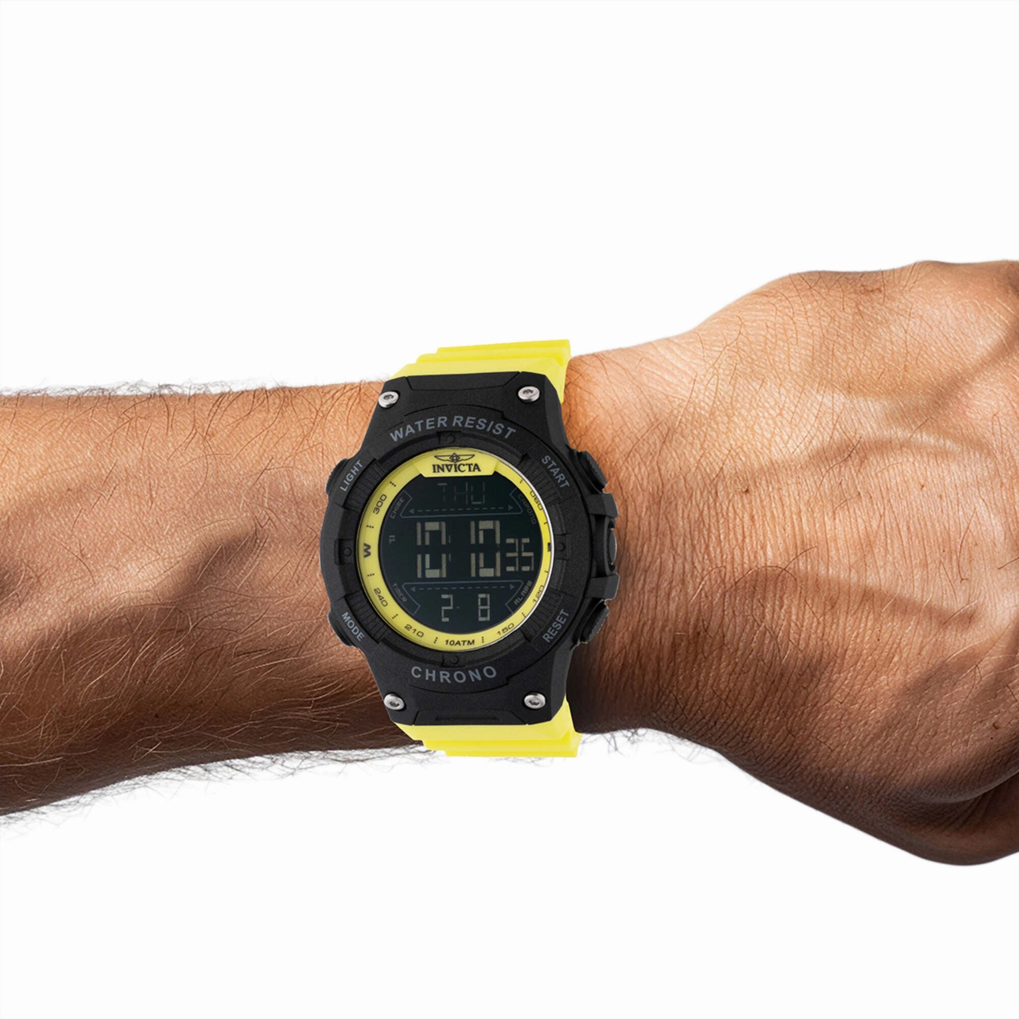 Invicta Men's Watch - Invicta Racing Digital Dial Yellow Polyurethane Strap | 47527