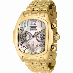 Invicta Men's Watch - Lupah Quartz Chronograph Gold Tone Dial Steel Bracelet | 43156