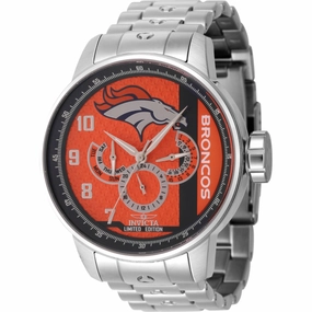 Invicta Men's Watch - NFL Denver Broncos Quartz Orange, Grey and Blue Dial | 45139