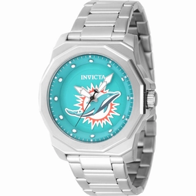 Invicta Men's Watch - NFL Miami Dolphins Light Blue Dial Silver Tone Bracelet | 47924
