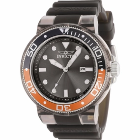 Invicta Men's Watch - Pro Diver Date Transparent Black Silicone Strap Quartz | 38887