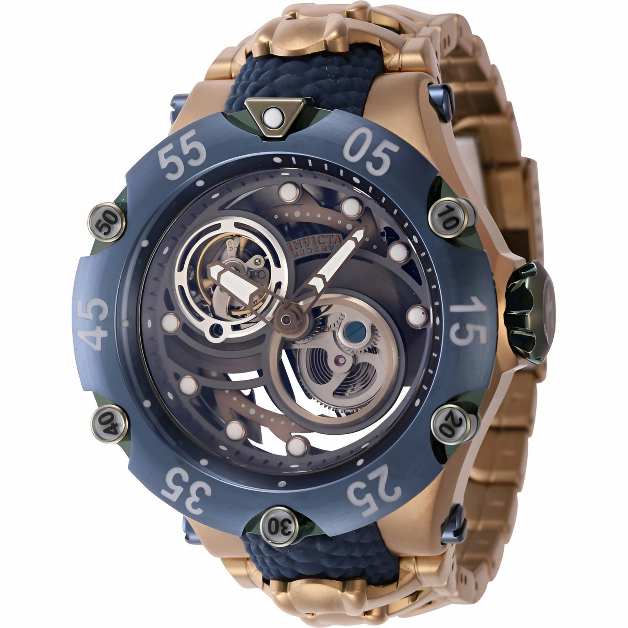 Invicta Men's Watch - Reserve Venom Cobra Automatic Khaki and Blue Bracelet | 43932