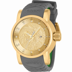 Invicta Men's Watch - S1 Rally Quartz Gold Dial Green and Grey Strap Date | 41149