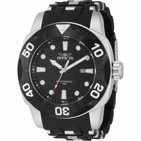 Invicta Men's Watch - Sea Spider Rotating Bezel Black and Silver Tone Strap | 44116