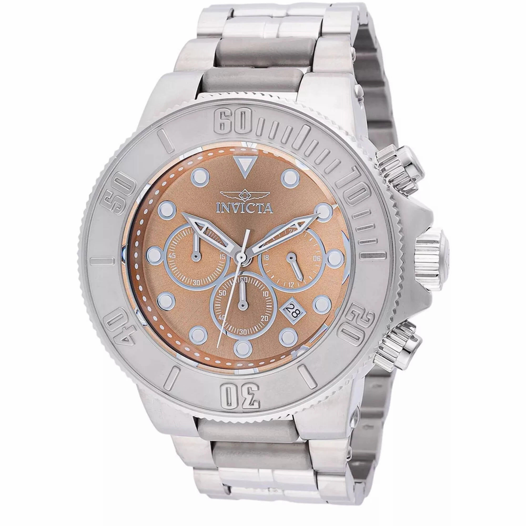 Invicta Men's Watch - Subaqua Chrono Khaki Dial Stainless Steel Tone Bracelet | 46550