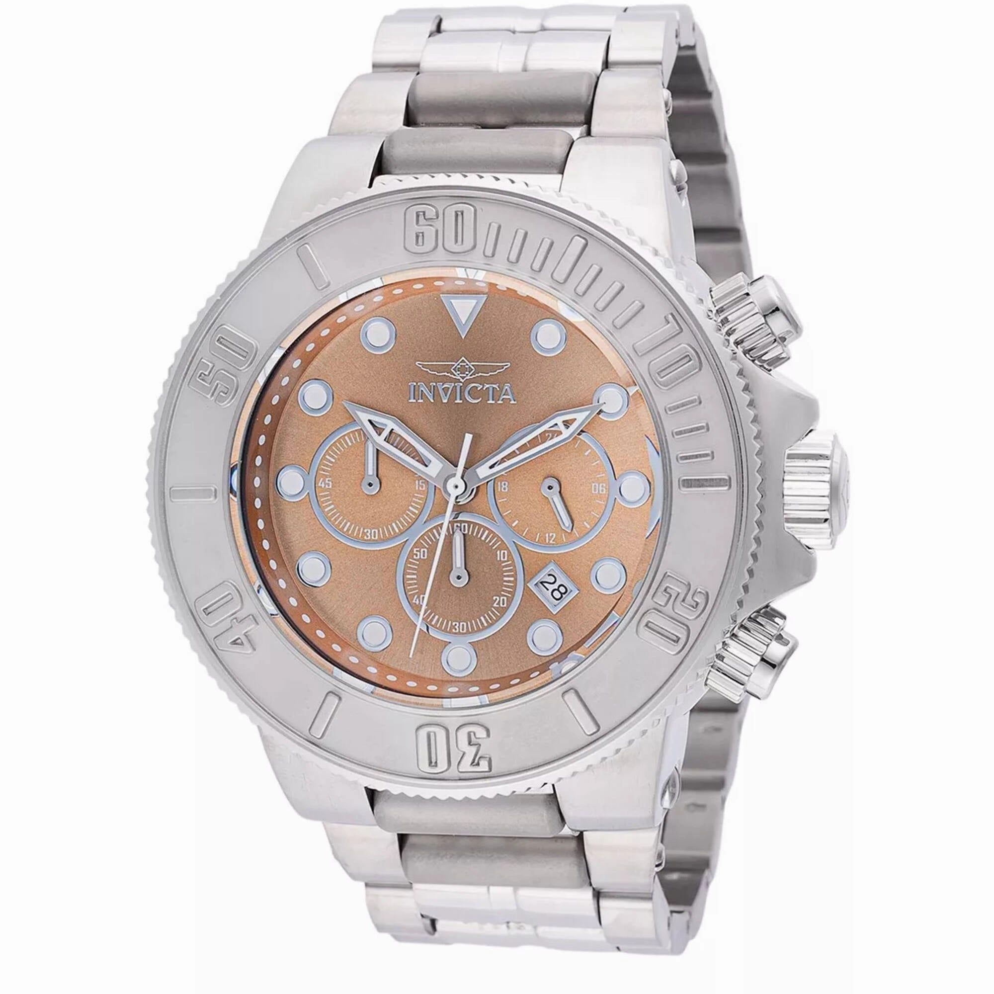 Invicta Men's Watch - Subaqua Chrono Khaki Dial Stainless Steel Tone Bracelet | 46550