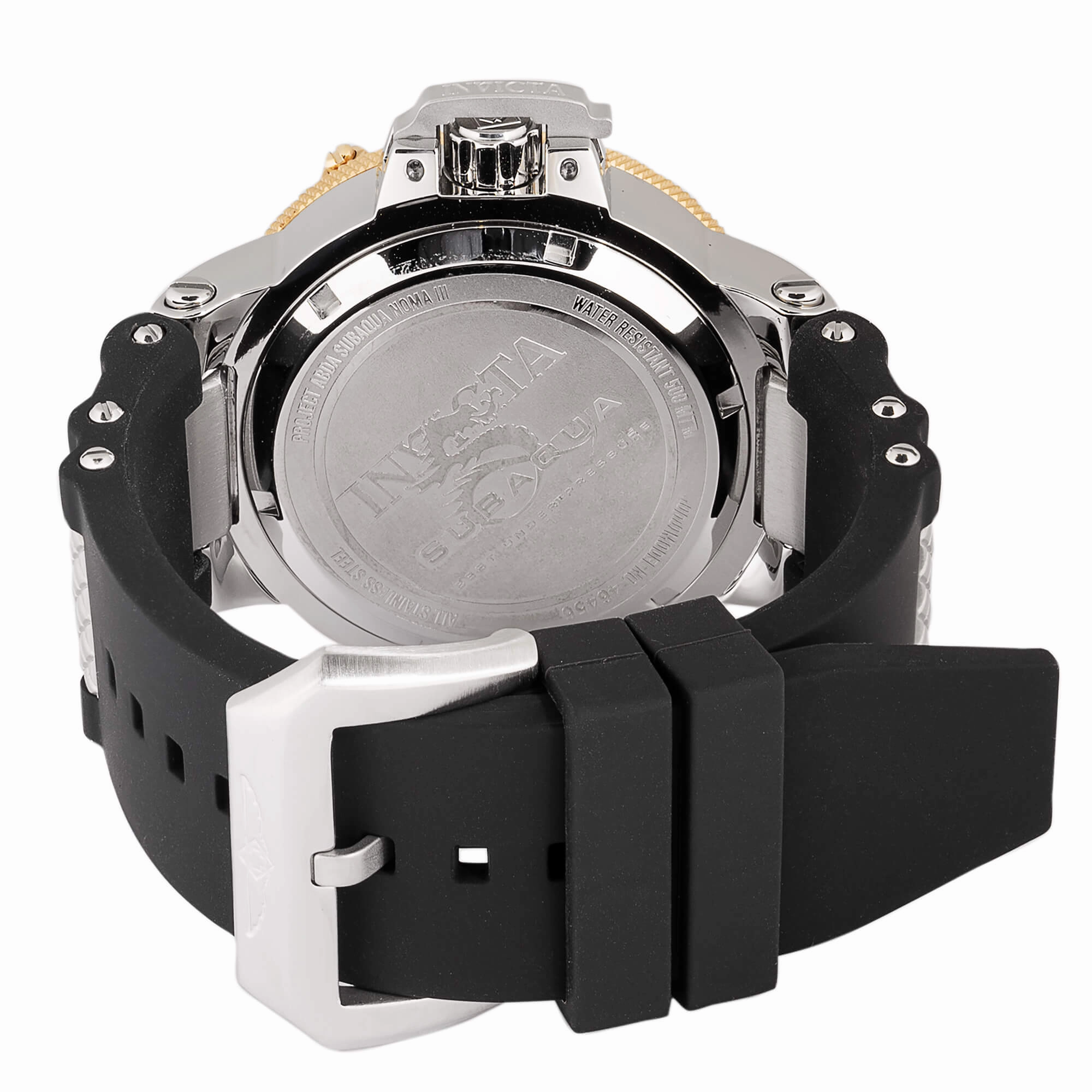 Invicta Men's Watch - Subaqua Noma III Silver Steel and Black Strap Quartz | 46456