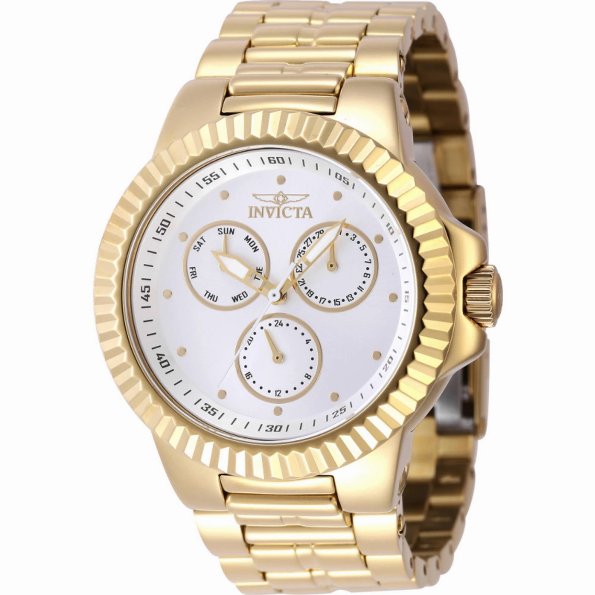Invicta Men's Watch - Subaqua Silver Dial Yellow Gold Steel Bracelet Quartz | 46597