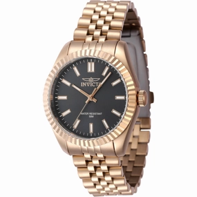 Invicta Women's Watch - Specialty Quartz Black Dial Rose Gold Tone Bracelet | 47508