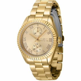 Invicta Women's Watch - Specialty Quartz Gold Tone Dial Yellow Gold Bracelet | 47445
