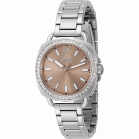Invicta Women's Watch - Wildflower Light Pink Dial Silver Bracelet Crystals | 46341