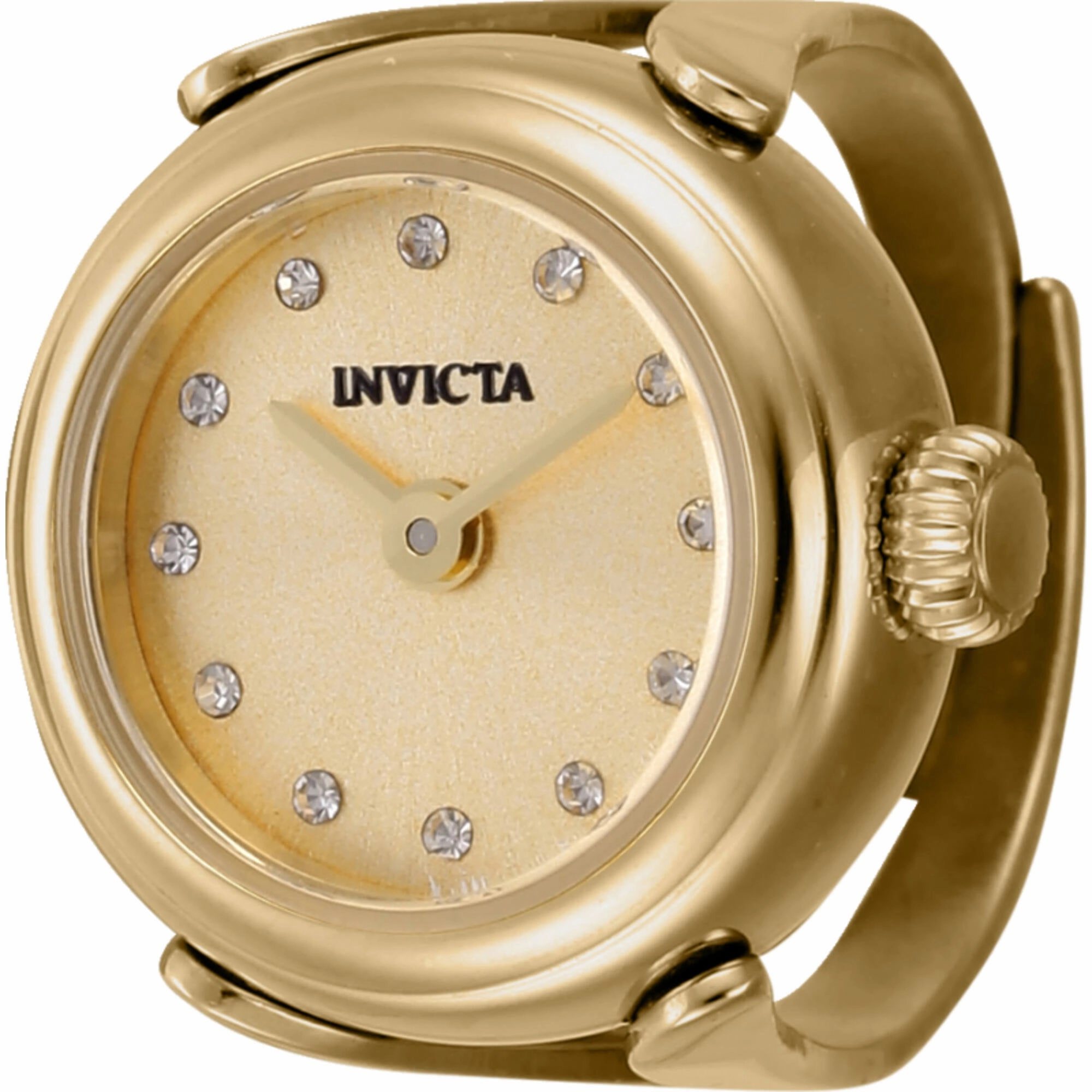 Invicta Women's Watch Ring - Mini Angel Quartz Steel Case Gold Tone Dial | 44483