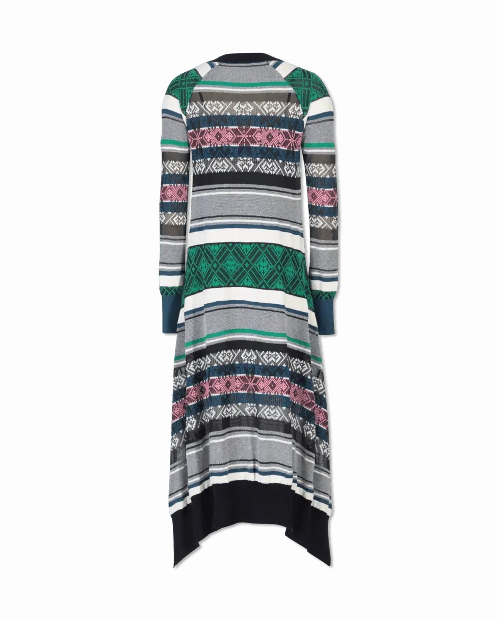 Jacquard Knit Sweater Dress