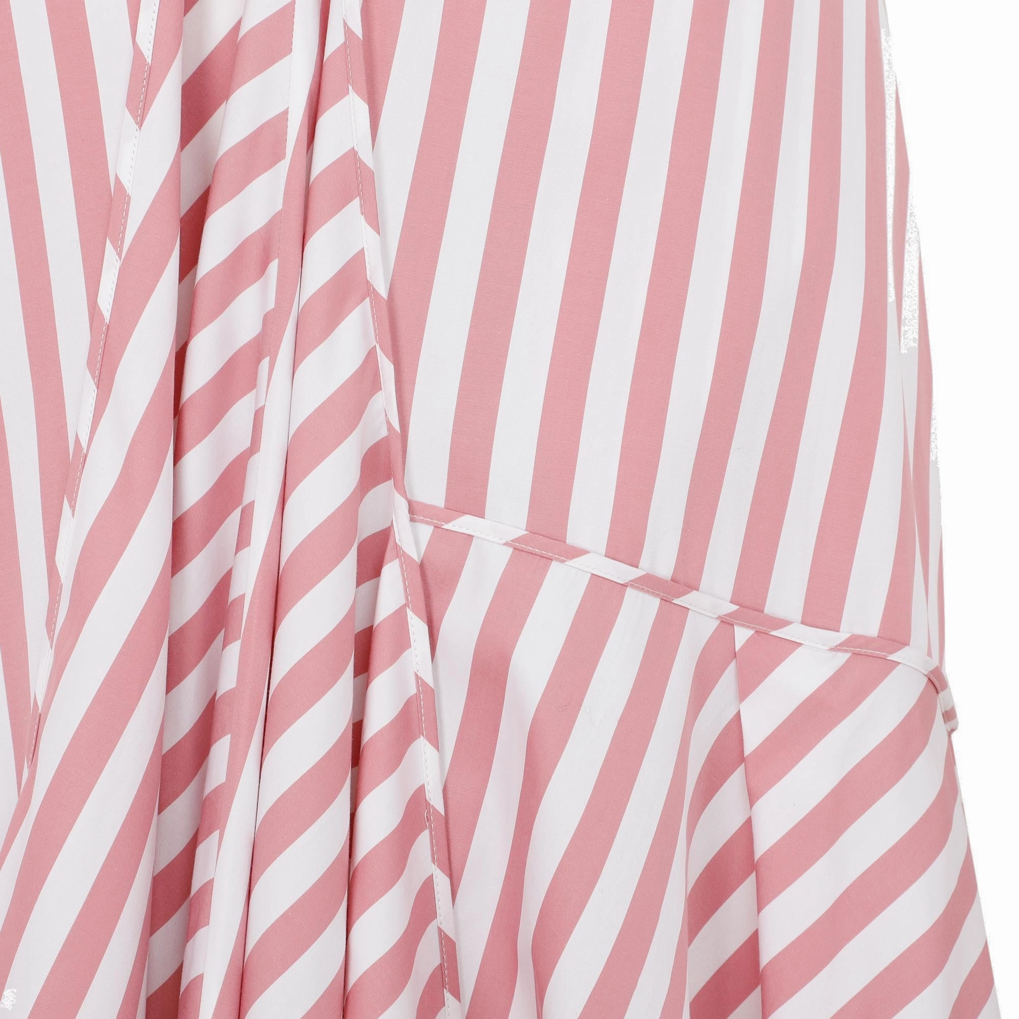 Jil Sander Striped V-Neck Dress
