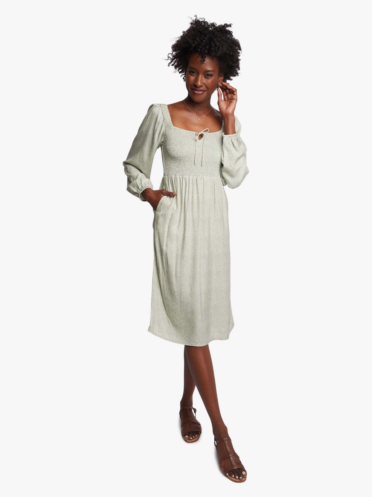 Joyce Smocked Midi Dress