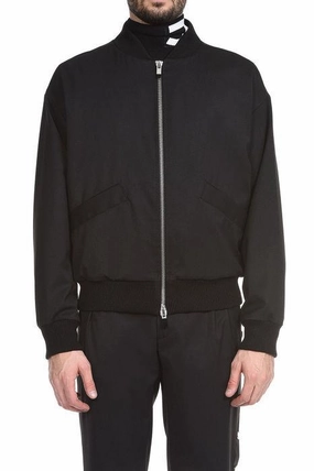 Just Cavalli Back Snake Logo Print Bomber Jacket
