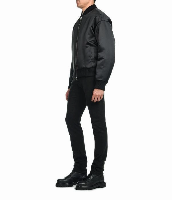Just Cavalli Back Snake Logo Print Bomber Jacket