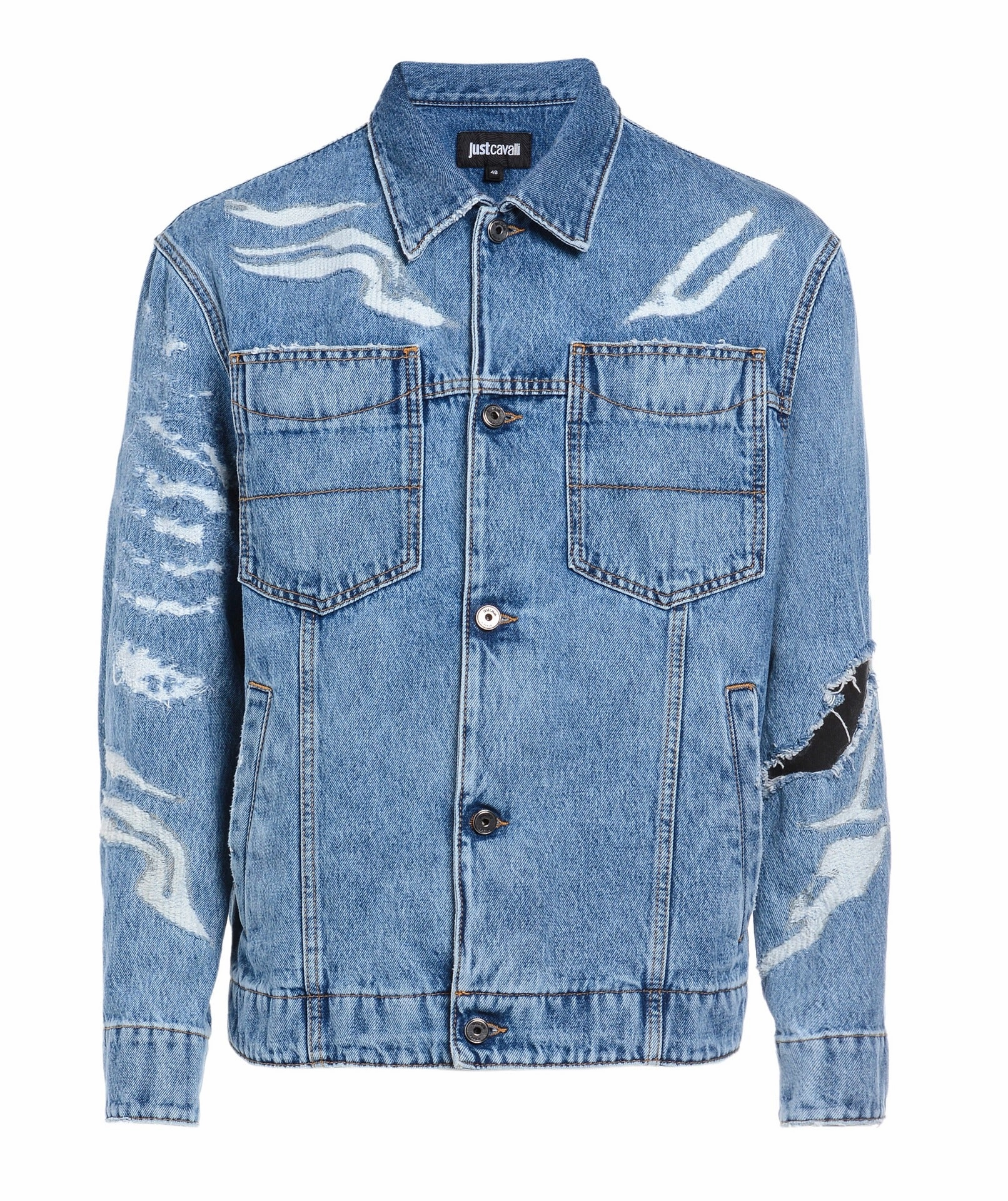 Just Cavalli Distressed Denim Jacket