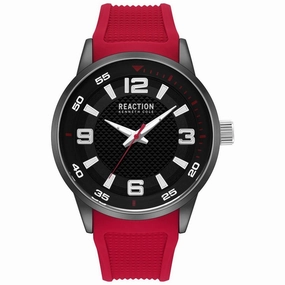 Kenneth Cole Reaction Men's Watch - Quartz Black Dial Red Strap | KRWGM2186804