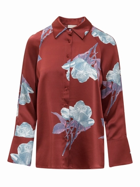 L'Autre Chose Floral-Printed Button-Up Shirt