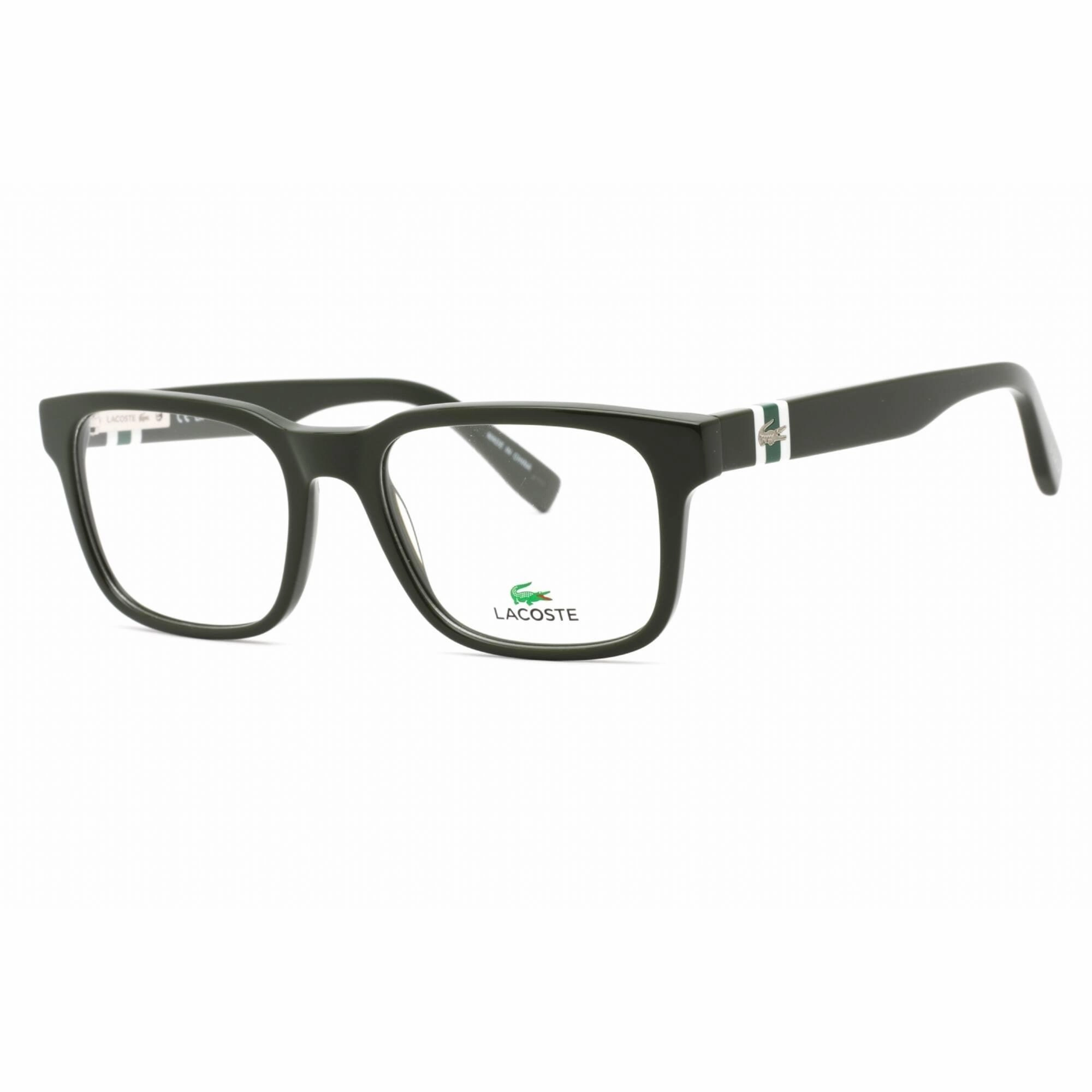 Lacoste Men's Eyeglasses - Full Rim Khaki Plastic Rectangular Shape Frame | L2905 275
