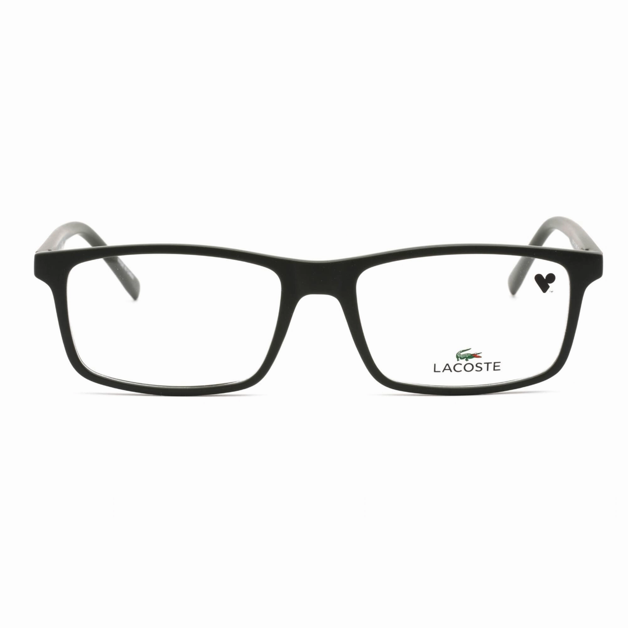 Lacoste Men's Eyeglasses - Full Rim Matte Khaki Plastic Rectangular Frame | L2858 317