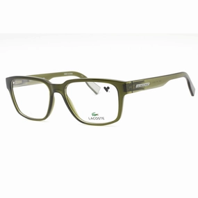Lacoste Men's Eyeglasses - Khaki Plastic Rectangular Shape Full Rim Frame | L2927 275