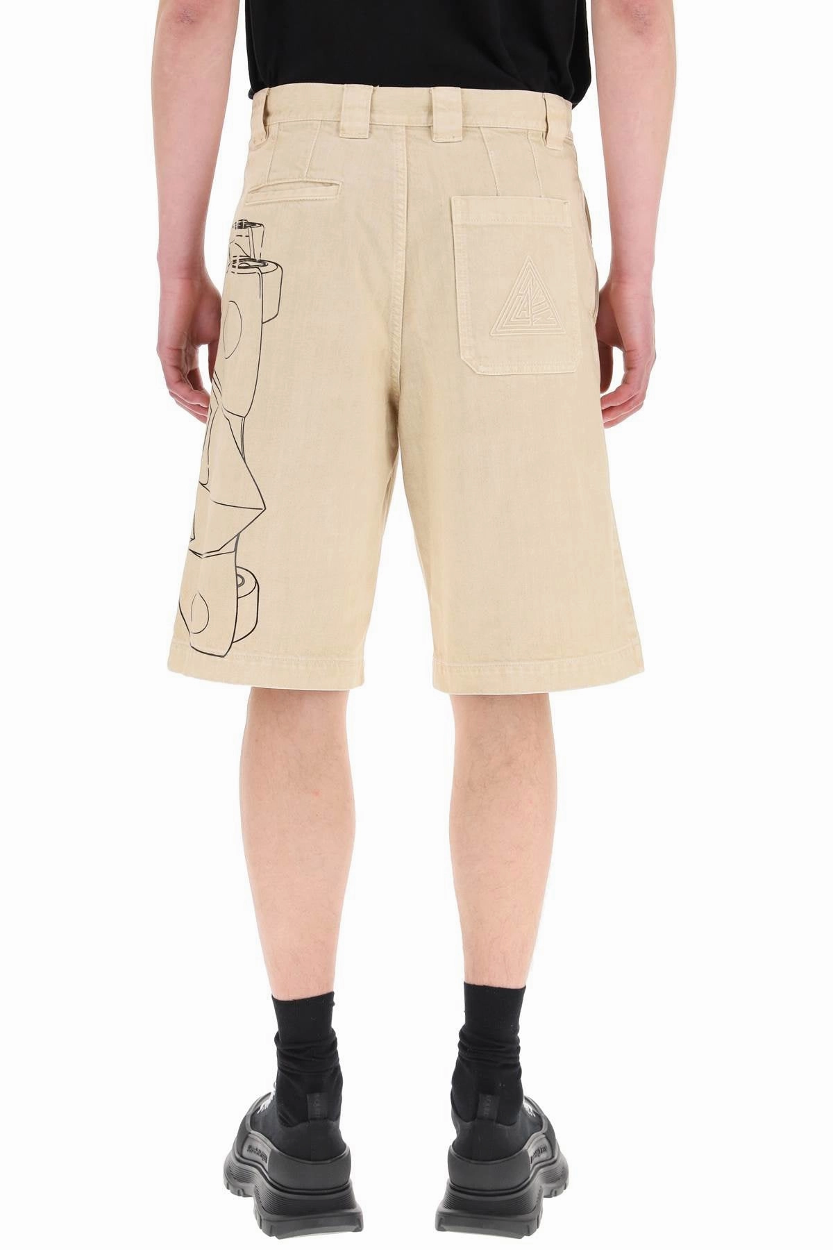 Lanvin Batman Printed Denim Shorts