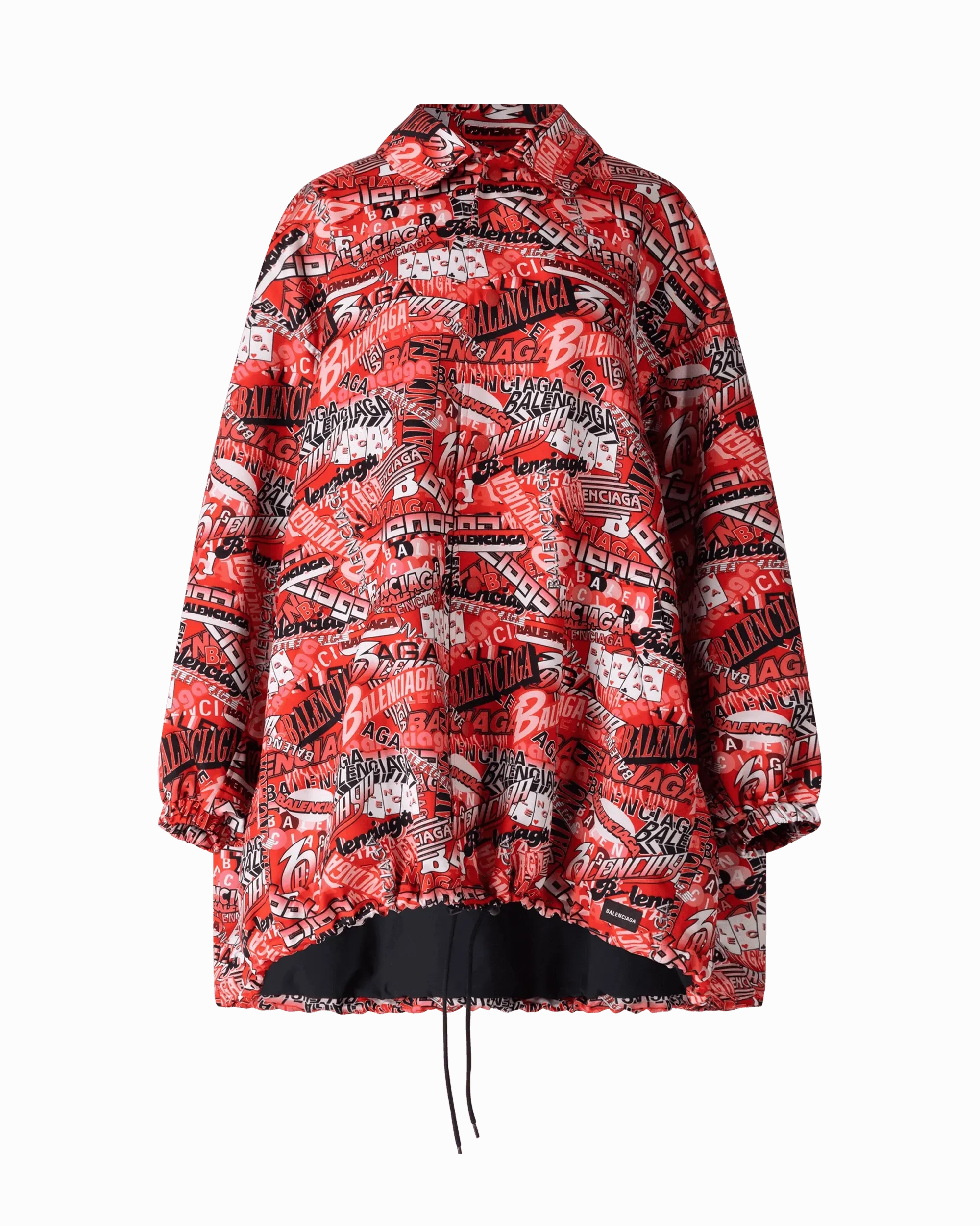 Logo Print Oversized Jacket