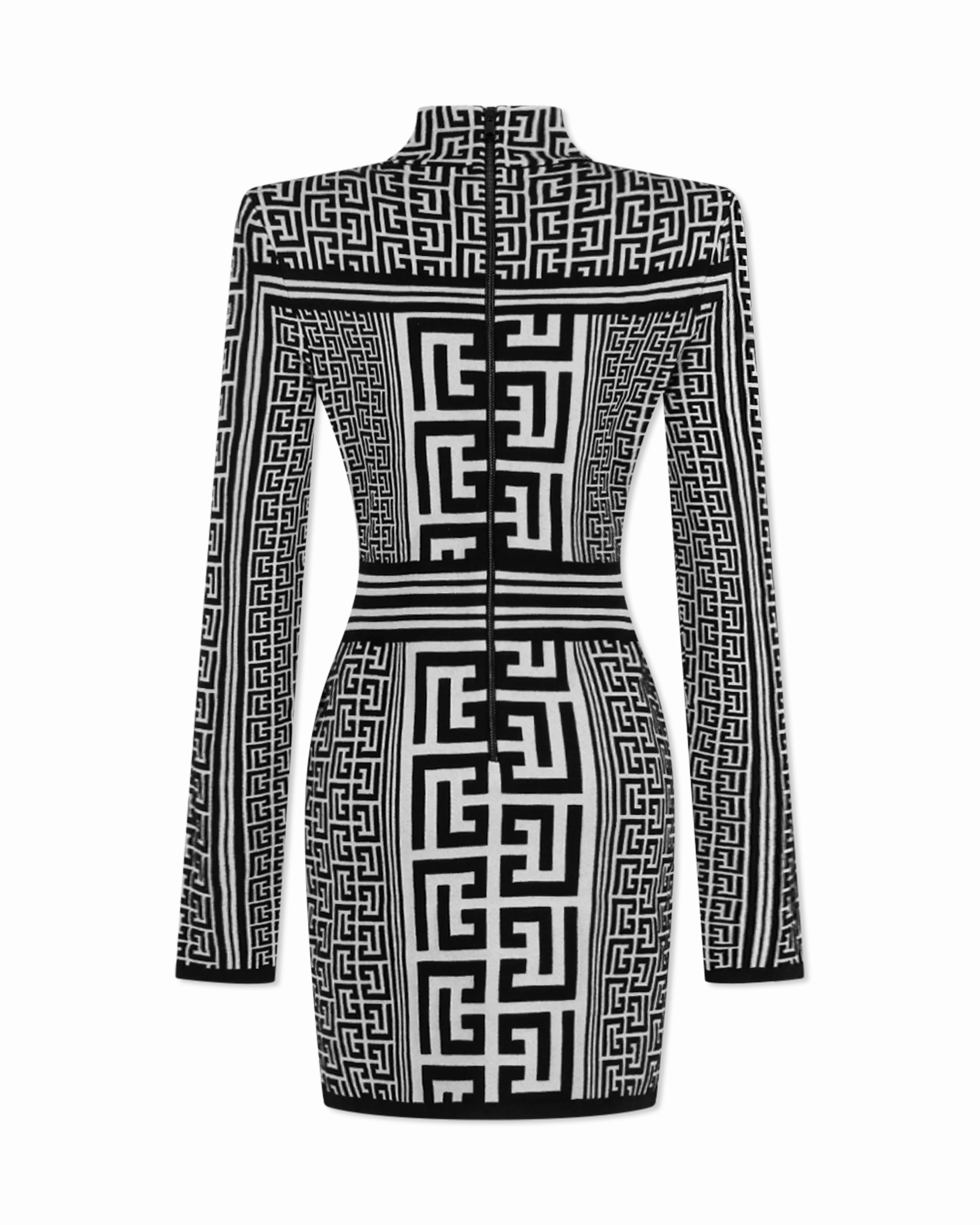Long Sleeve Monogram Mini Dress
