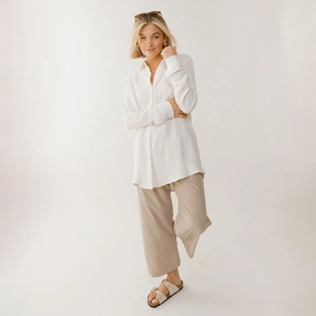 Long Tunic Button Down, Natural